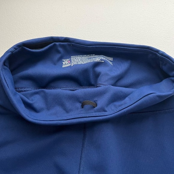 VSX Sport Knockout Leggings Womens Small Blue Mesh Panels Waistband Pocket - Picture 8 of 12